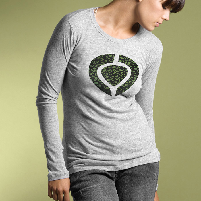 C1rca Animal Icon Heather Grey Women's Long Sleeve T-Shirt