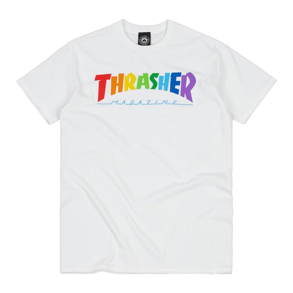 Thrasher Rainbow Mag White Men's T-Shirt