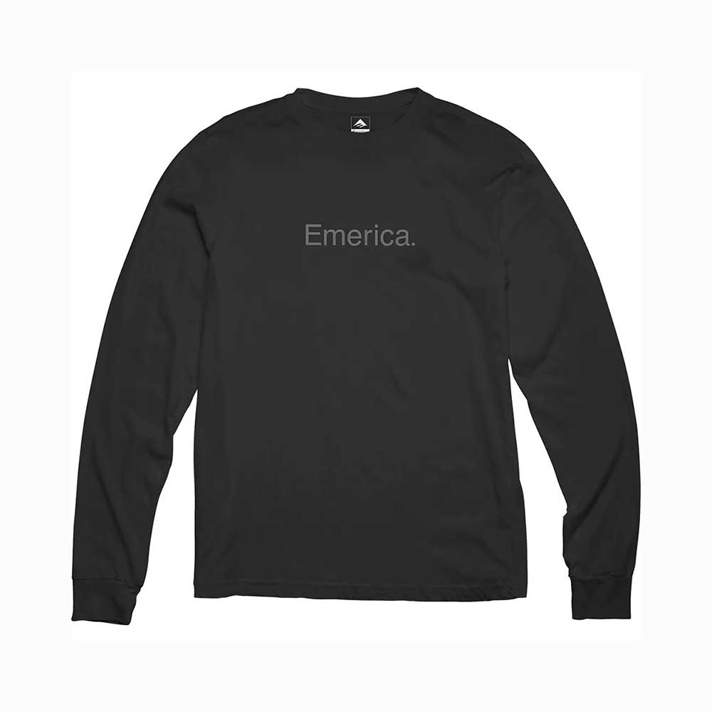 Emerica Pure Mini Logo Black Men's Long Sleeve T-Shirt
