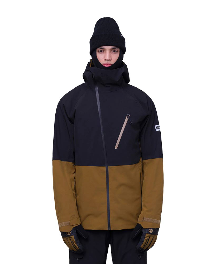 686 Hydra Thermagraph Jacket Black Colorblock Men's Snowboard Jacket
