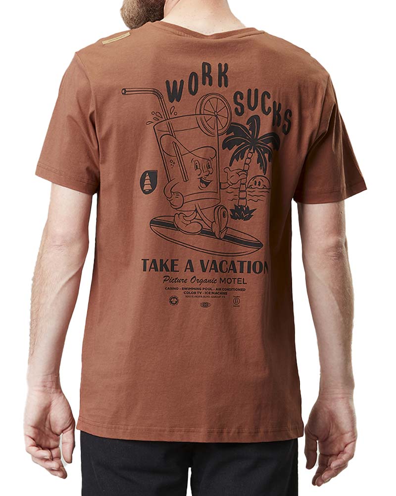 Picture Vacation Rustic Brown Men's T-Shirt