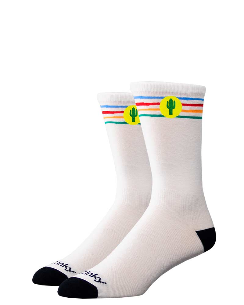 Stinky Socks Cactus White Socks