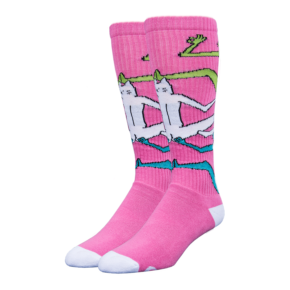 Stinky Socks Leon Karsen Pink Cat's Buts Κάλτσες