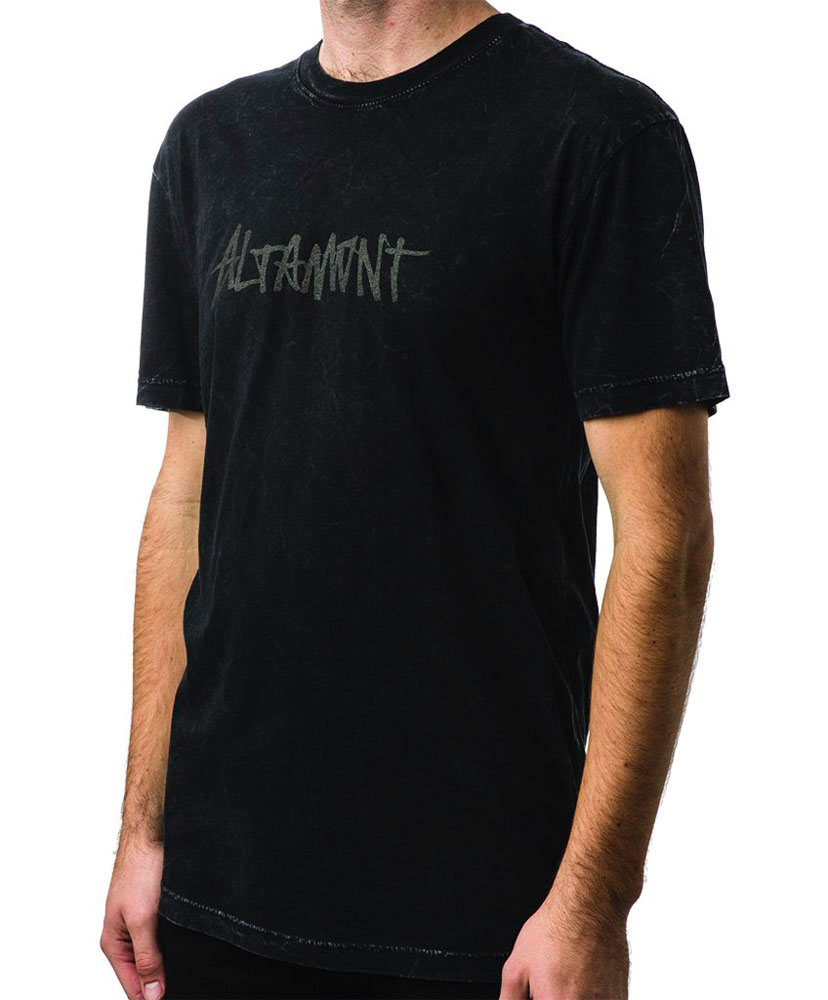 Altamont One Liner Wash Black/Black Men's T-Shirt