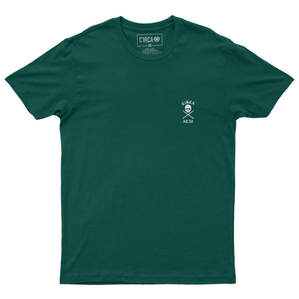 C1rca AL50 Skull Tee Varsity Green White Men's T-Shirt
