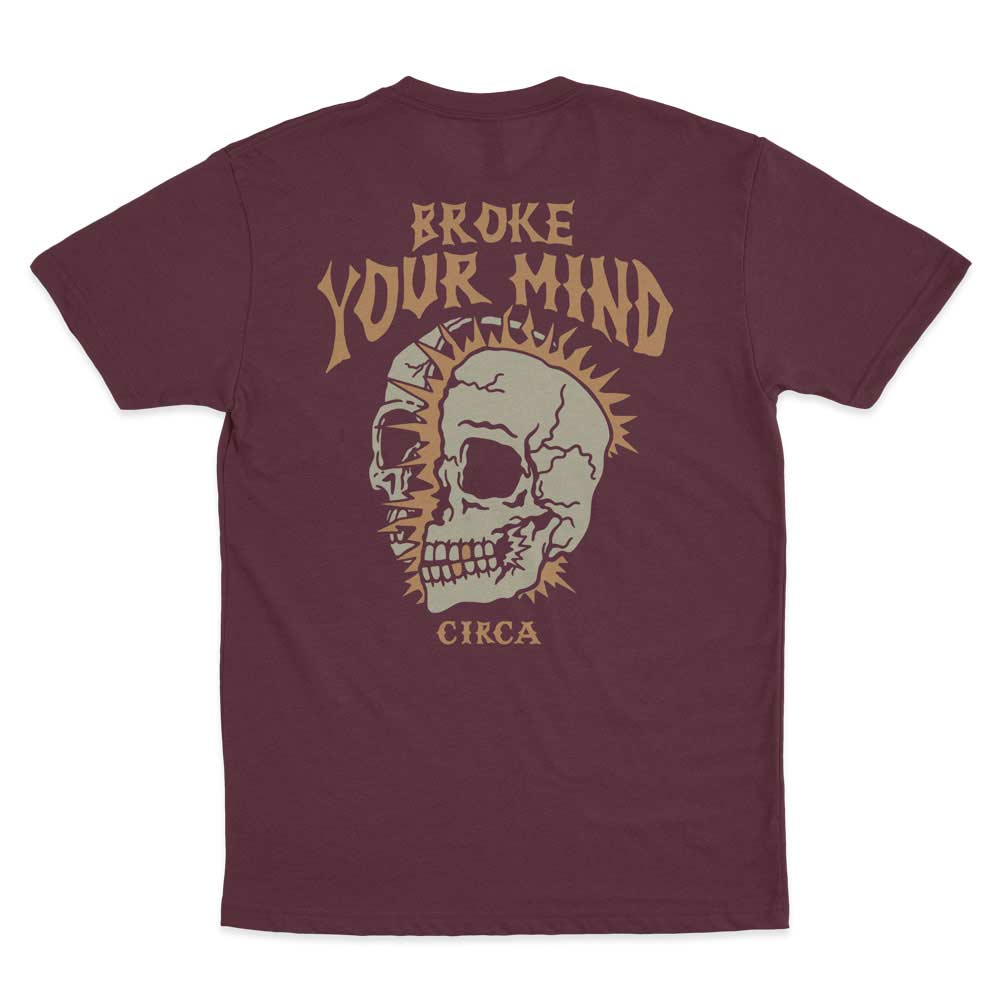 C1rca Broke Your Mind Tee Maroon Ανδρικό T-Shirt