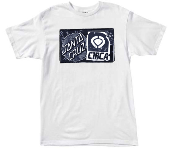 C1rca Cutout Santa Cruz White Men's T-Shirt