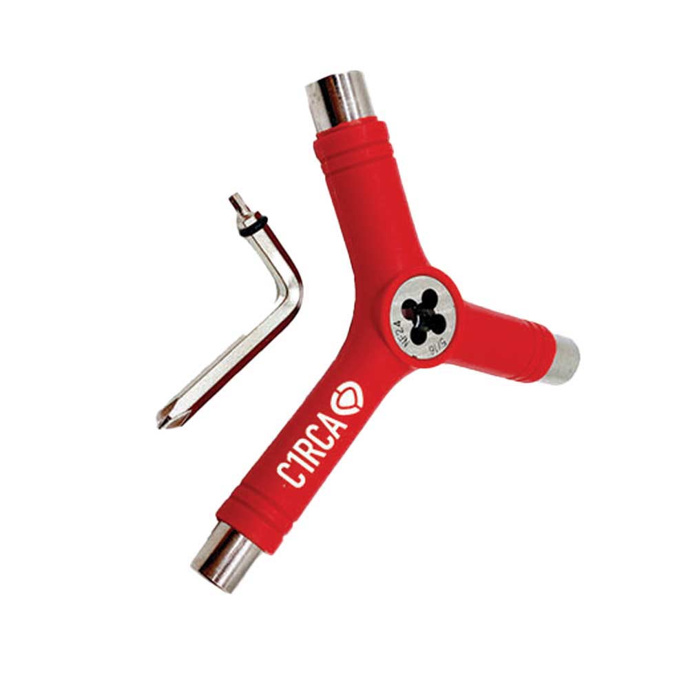 C1rca Din Icon T Y Shape Skateboard Red Skate Tool