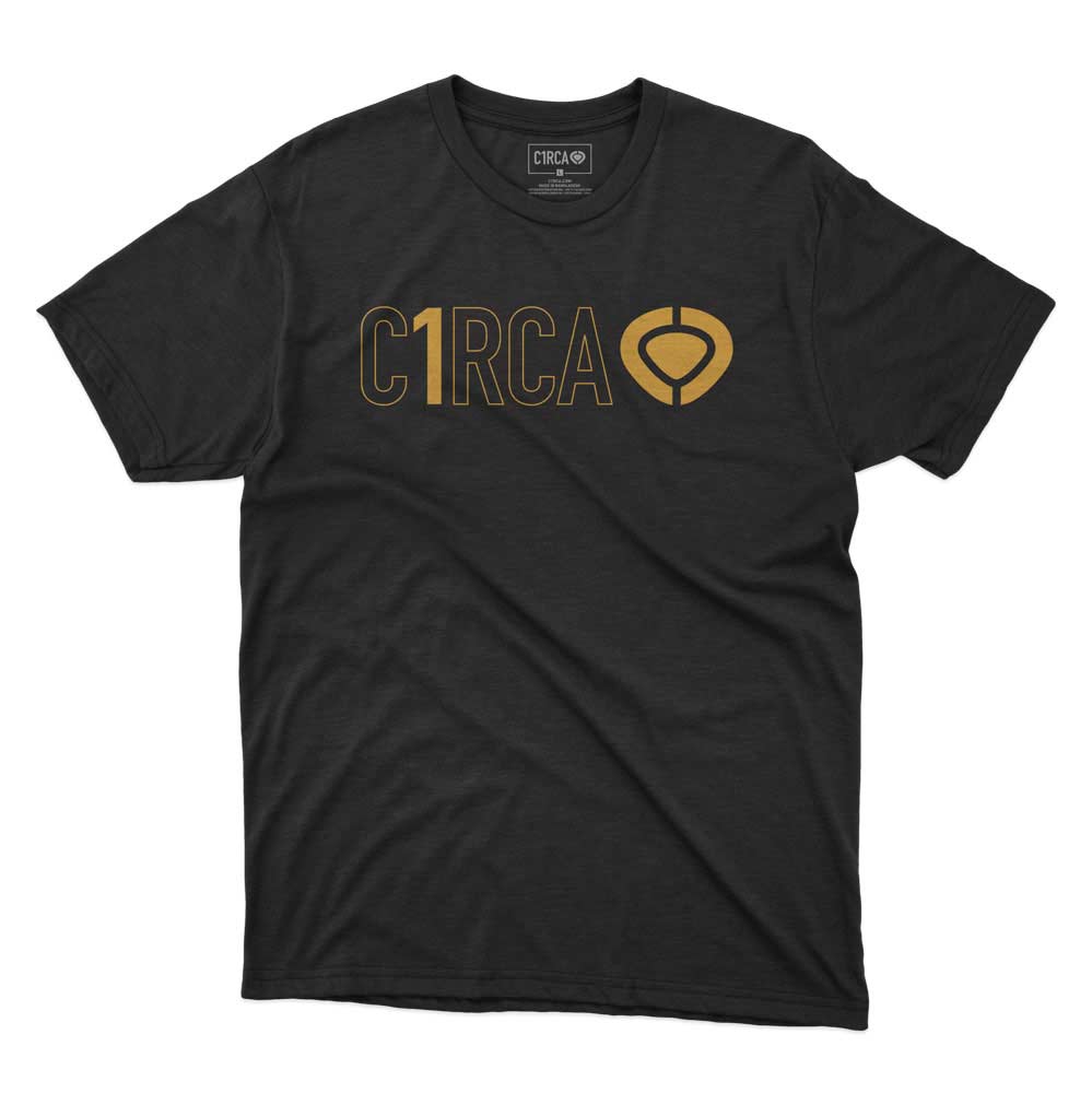 C1rca Din Icon Track Tee Black Gold Men's T-Shirt