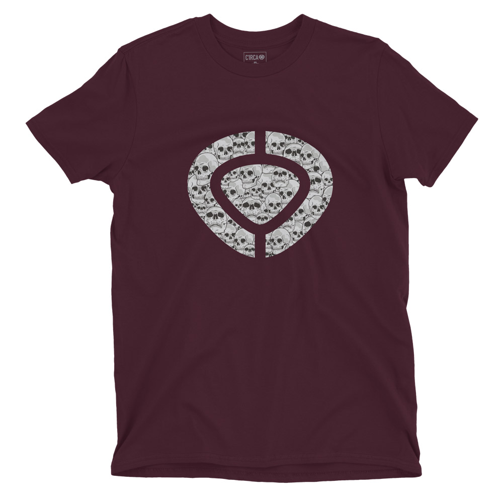 C1rca Icon Skull Tee Burgundy Men's T-Shirt