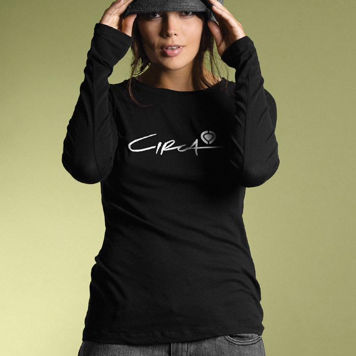 C1rca Script Icon Black Women's Long Sleeve T-Shirt