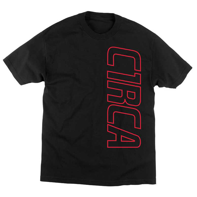C1rca Vertical Logo Black/Red Men's T-Shirt