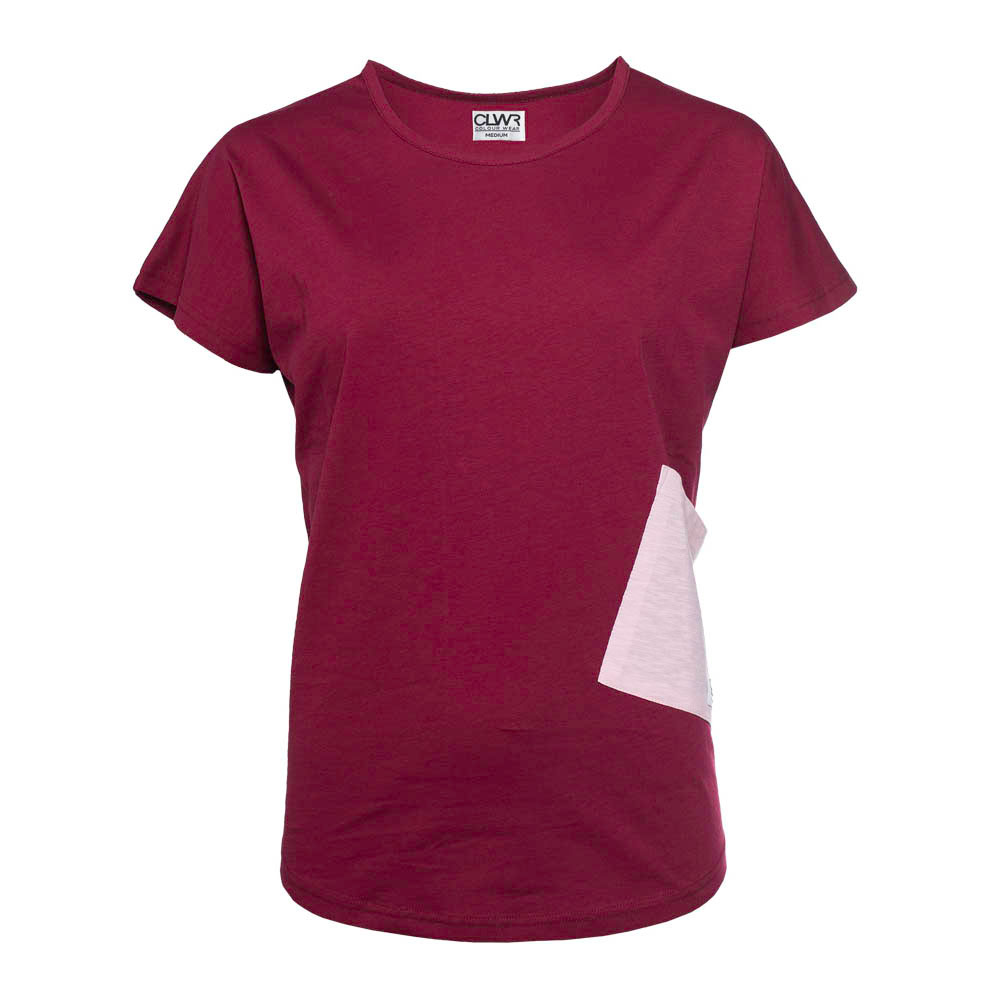 Colour Wear Holk Burgundy Womens T-Shirt