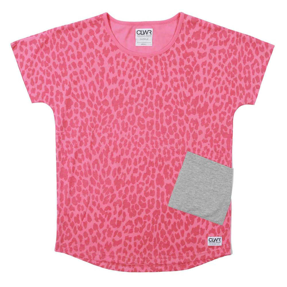 Colour Wear Holk Top Pink Leo Women's T-Shirt