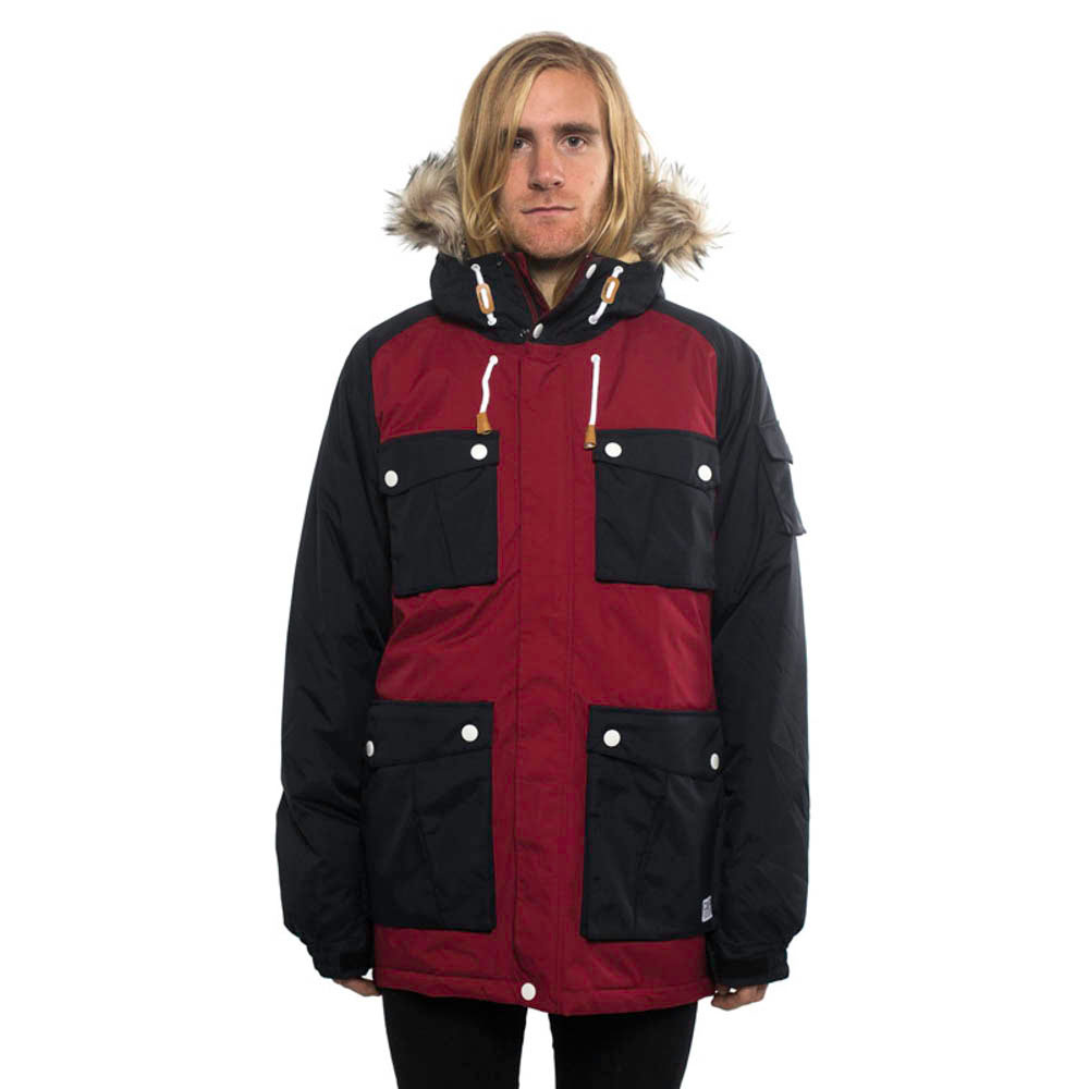 Colour Wear Roots Burgundy Men's Snow Jacket