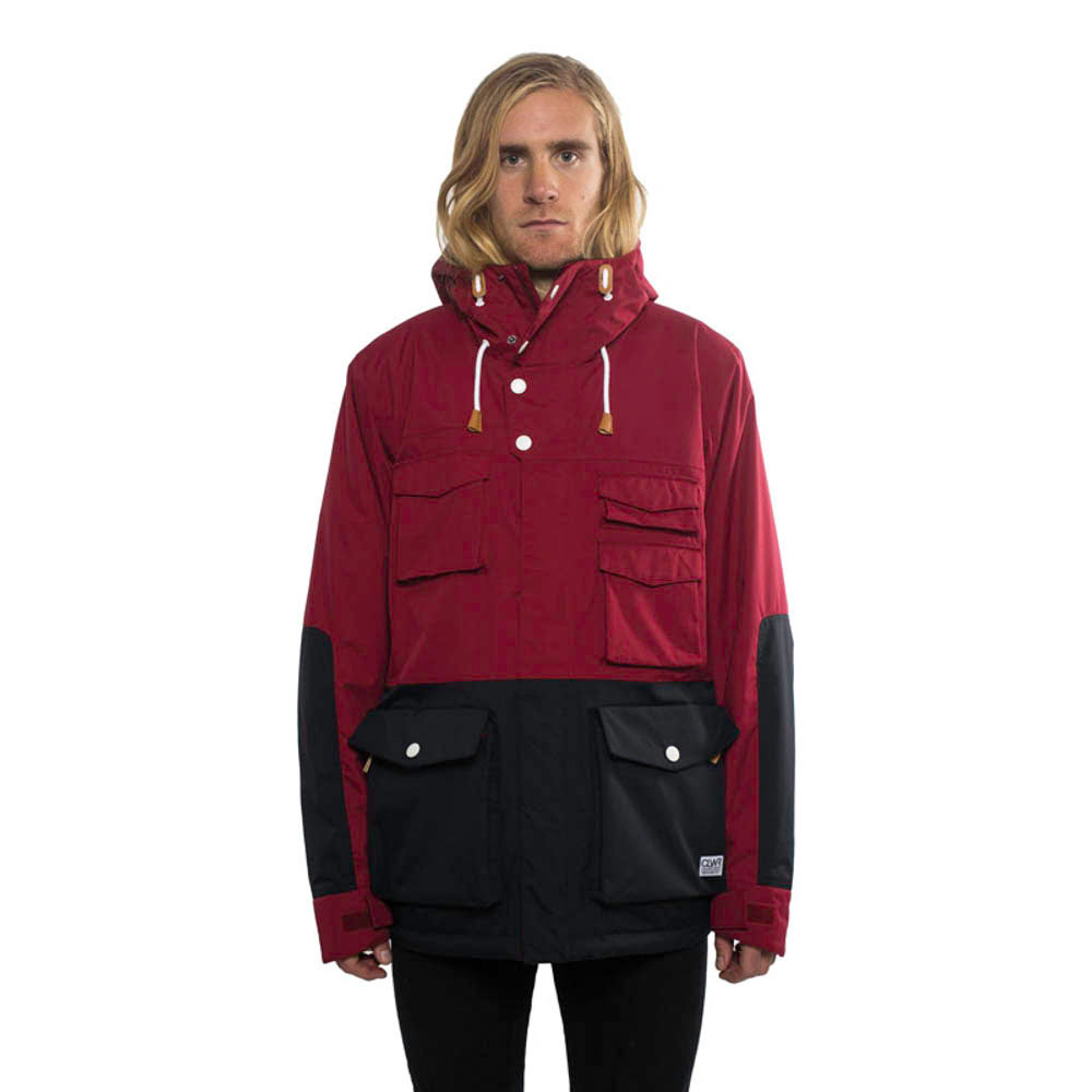 Colour Wear Shelter Burgundy Men's Snow Jacket