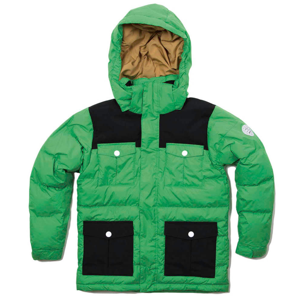 Colour Wear Trooper Key Green Youth Snow Jacket