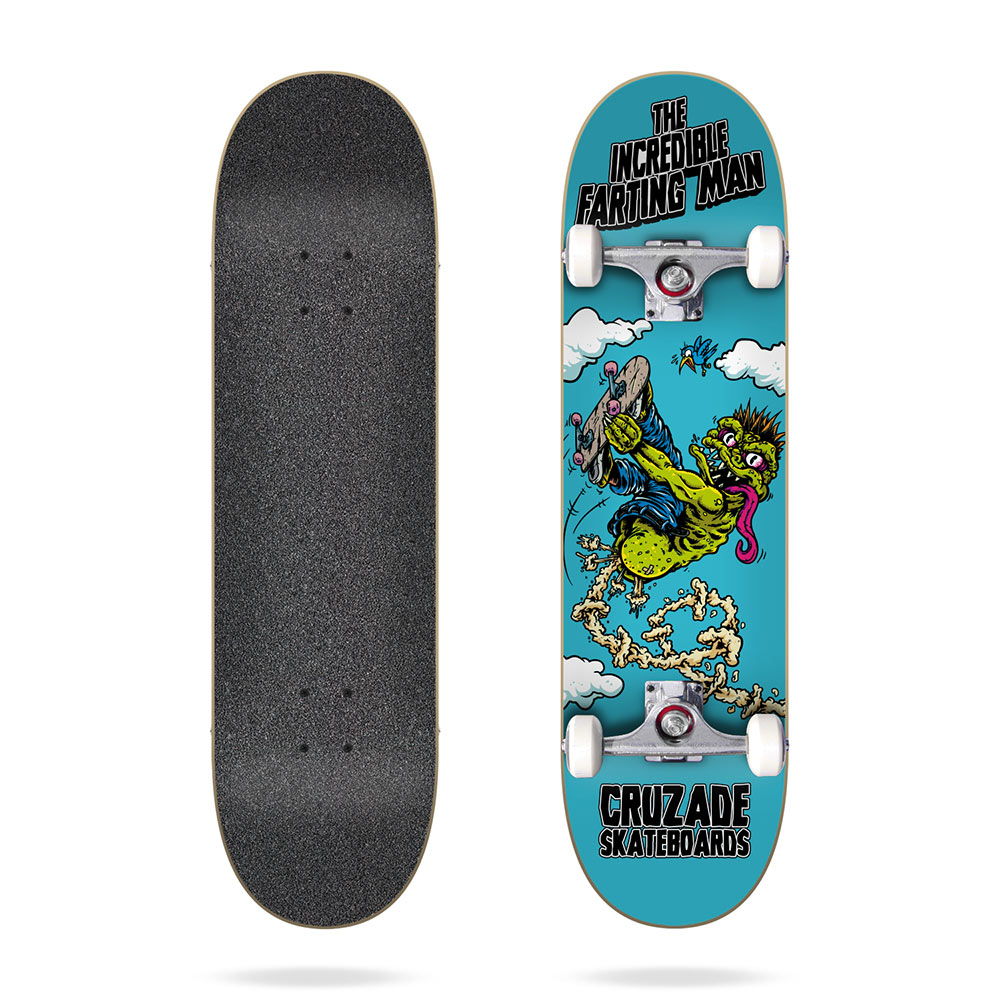 Cruzade The Incredible Farting Man 8.125 Complete Skateboard