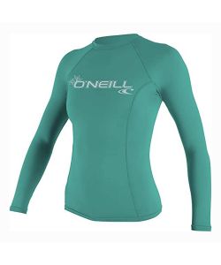 O'Neill Basic Skins L/S Rashguard Light Aqua Γυναικεία Lycra