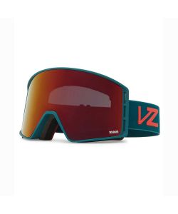 VonZipper Mach V.F.S.  Pacific Satin Black Fire Chrome+Bonus Lens Snow Goggle