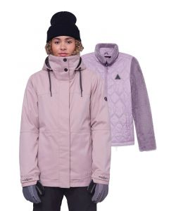 686 Smarty 3-In-1 Spellbound Jacket Dusty Mauve Texture Women's Snowboard Jacket