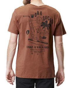 Picture Vacation Rustic Brown Men's T-Shirt