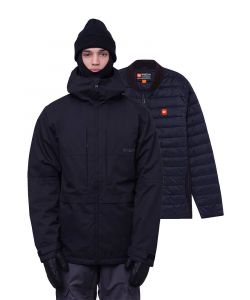 686 Smarty 3-In-1 Form Jacket Black Men's Snowboard Jacket