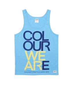 Colour Wear We Are Pale Blue Melange Men's Tank