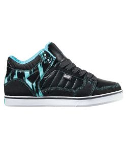 DVS Hayes Mid Black Cyan Leather Women's Shoes