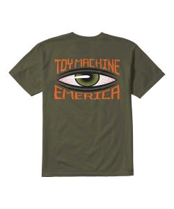 Emerica X Toy Machine Eye Olive Men's T-Shirt