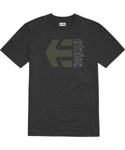 Etnies Corp Combo Black Green White Men's T-Shirt
