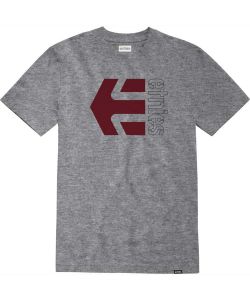 Etnies Corp Combo Grey Burgundy Men's T-Shirt