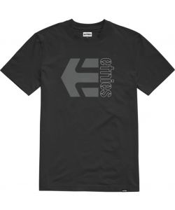 Etnies Corp Combo Tee Black Charcoal Men's T-Shirt