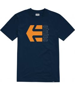 Etnies Corp Combo Tee Navy Orange Men's T-Shirt