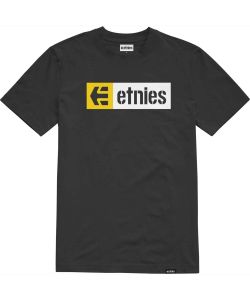 Etnies New Box Black White Yellow Men's T-Shirt