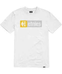Etnies New Box S/S White Light Grey Yellow Men's T-Shirt