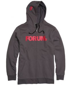 Forum  Corp Strip Charcoal Grey Men's Zip Hood
