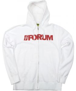 Forum  Fm Wordmark White Men's Zip Hood