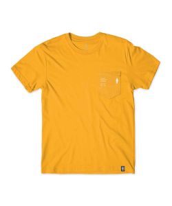 Girl Detailed Pocket Gold Men's T-Shirt