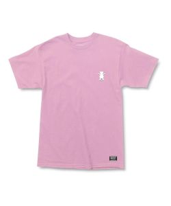 Grizzly Embroidered Og Bear Pink White Men's T-Shirt