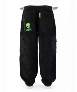 Home Boy X-Tra Alien Cargo Cord Black Men's Pants