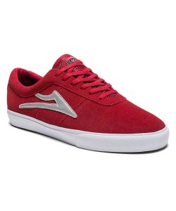 Lakai Sheffield Red/Silver Suede Men's Shoes