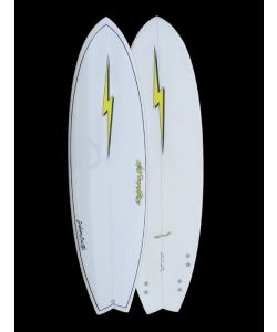 Lightning Bolt Fish Quad 5' 8'' White Surfboard