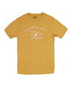 Lightning Bolt Printed Space Dye Nugget Gold Men's T-Shirt