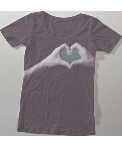 Matix Heart Hand Heather Dust Violet Women's T-Shirt
