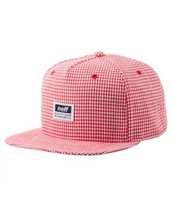 Neff Gingham Snapback Red Hat