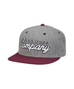 Neff The Company Grey Maroon Hat