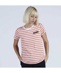Nikita Maxine Ss Coral Reef/White Stipe Women's T-Shirt