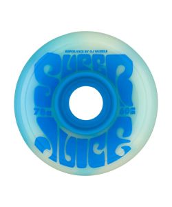Oj Super Juice Cream And Sky Blue Swirl 78A 60mm  Skateboard Wheels