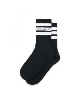 Polar Rib Socks Fat Stripe Black